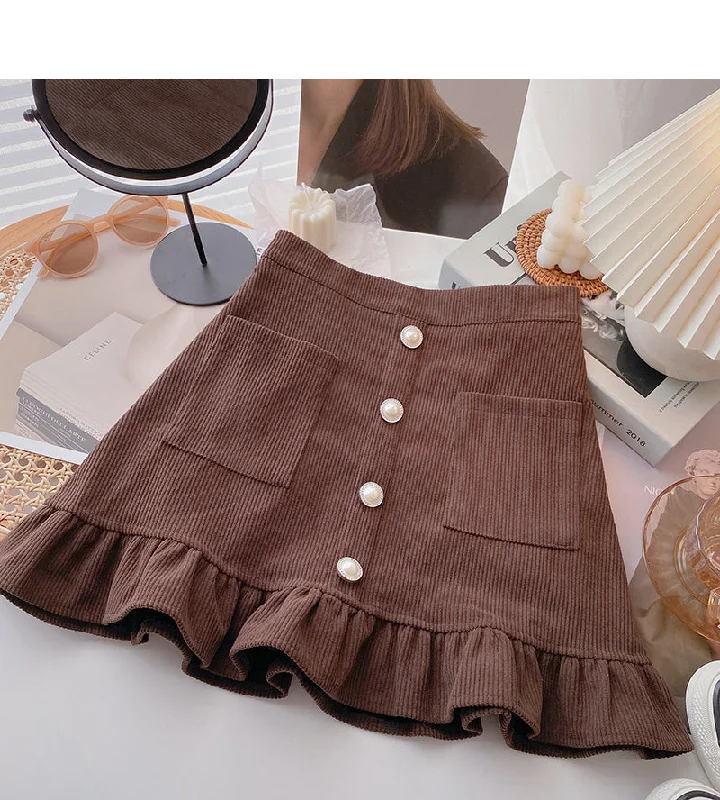 New Korean fashion slim Ruffle Skirt  5619 chiffon skirt airy