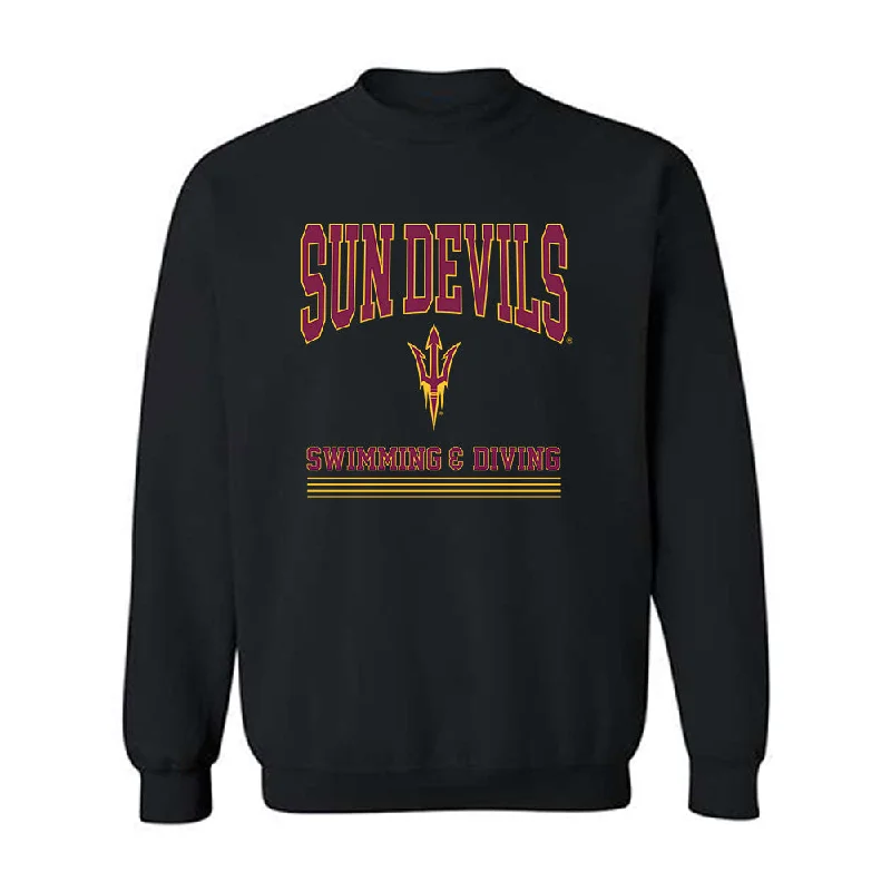 Arizona State - NCAA Women's Swimming & Diving : Kaelia Hughes - Classic Fashion Shersey Crewneck Sweatshirt Hoodie with Front Slit Layering Stylish