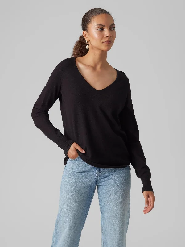 Γυναικεία μπλούζα VMHAPPINESS LS V-NECK PULLOVER GA BOO 10290604 | 10290604 Shawl Collar Sweater