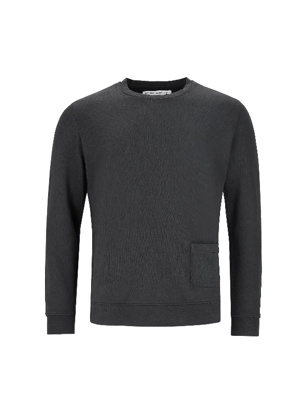 pocket-detail cotton sweatshirt Hoodie with Embroidery Detailed Premium