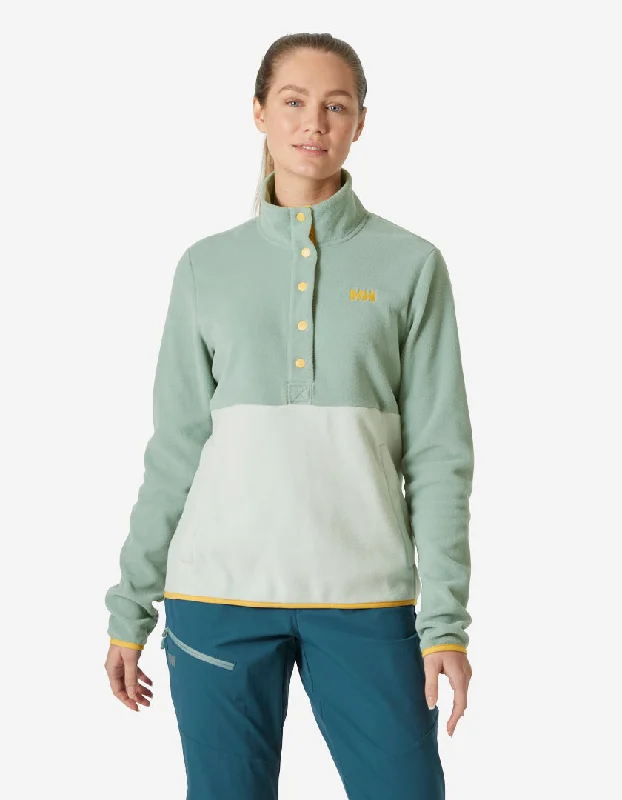 W DAYBREAKER SNAP PULLOVER, Cactus Hooded Pullover Sweater