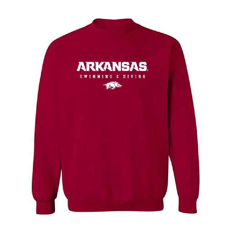 Arkansas - NCAA Women's Swimming & Diving : Bradi Jones - Classic Shersey Crewneck Sweatshirt Hoodie with Stripes Bold Sporty