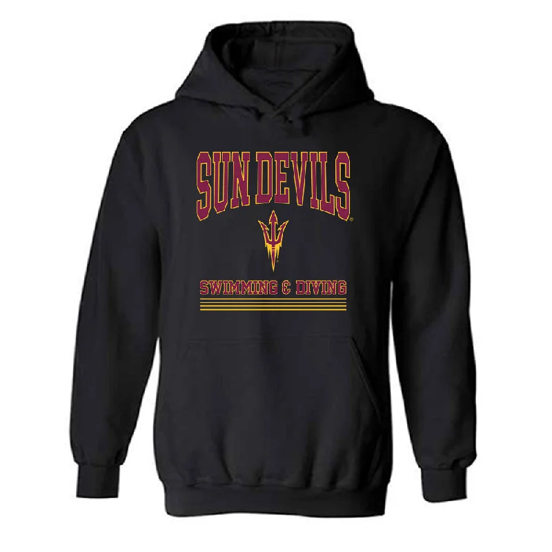 Arizona State - NCAA Women's Swimming & Diving : Ariel Beltran - Classic Fashion Shersey Hooded Sweatshirt Hoodie with High-Low Hem Asymmetrical Trendy