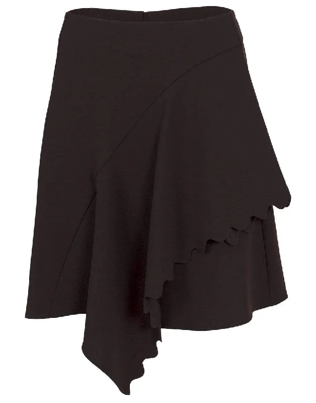 Asymmetrical Drape Skirt wool skirt warm