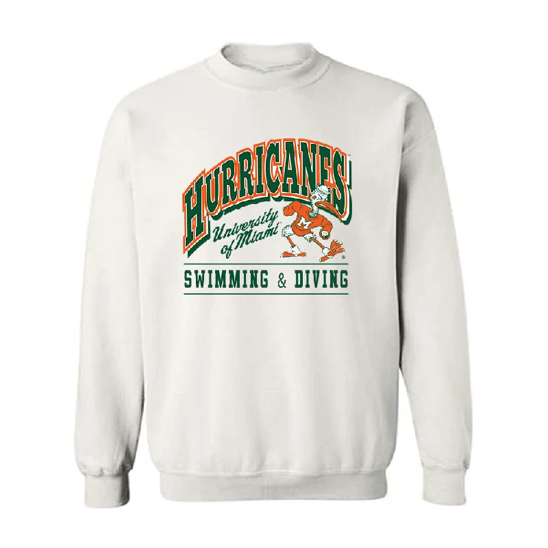 Miami - NCAA Women's Swimming & Diving : Simone Moll - Classic Shersey Crewneck Sweatshirt Hoodie with Front Slit Layering Stylish