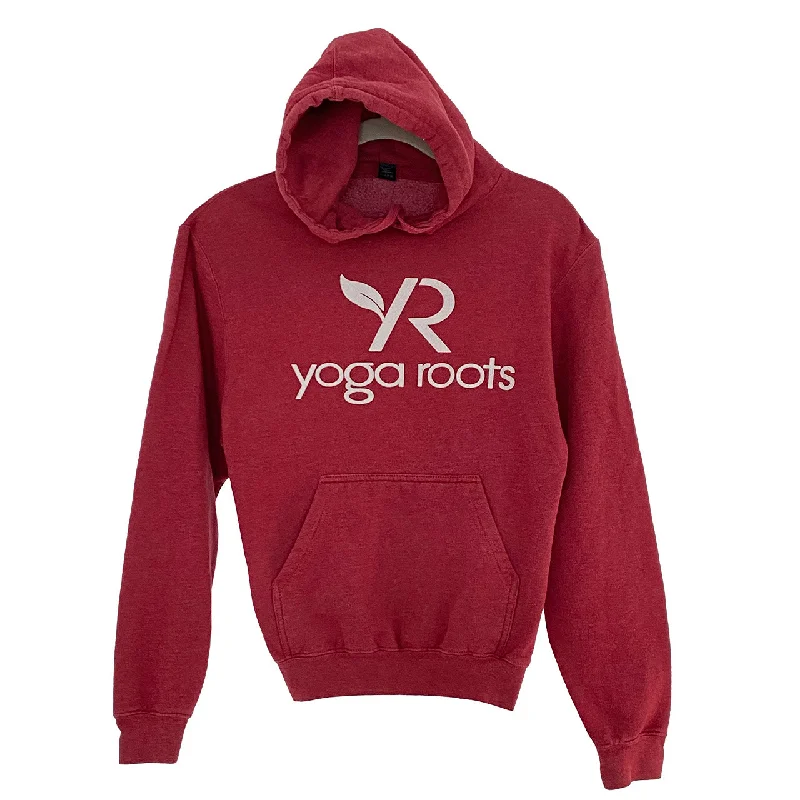 Women's Tultex Red Hoodie Sweatshirt - Size Petite - Yoga Works Graphic Hoodie with Hem Detail Decorative Unique Women's Tultex Red Hoodie Sweatshirt - Size Petite - Yoga Works Graphic Hoodie with Hem Detail Decorative Unique