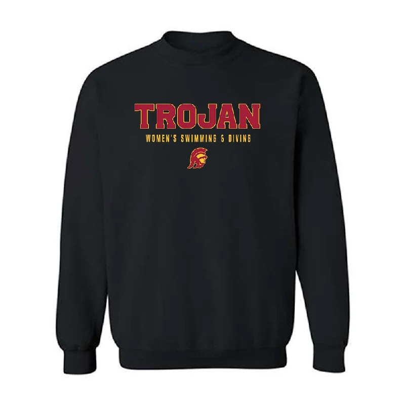 USC - NCAA Women's Swimming & Diving : Vasilissa Buinaia - Crewneck Sweatshirt Hoodie with Half-Zip Sporty Casual