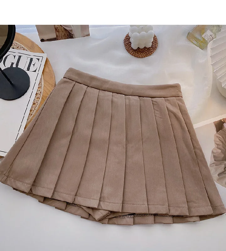 Temperament aging college style high waist A-line skirt  5580 asymmetrical skirt cut