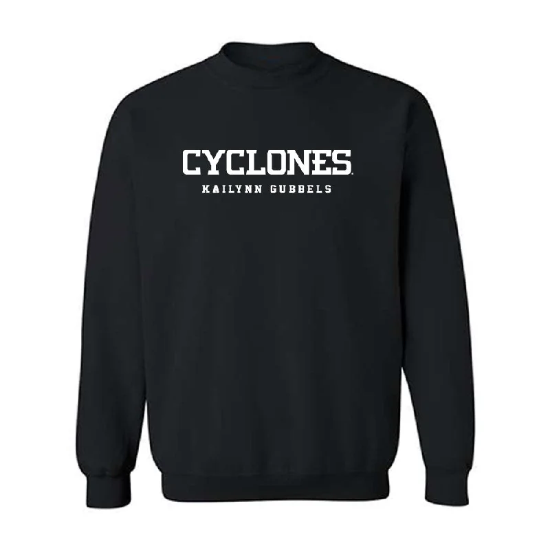 Iowa State - NCAA Women's Track & Field : Kailynn Gubbels - Classic Fashion Shersey Crewneck Sweatshirt Hoodie with Monochrome Minimalist Simple Iowa State - NCAA Women's Track & Field : Kailynn Gubbels - Classic Fashion Shersey Crewneck Sweatshirt Hoodie with Monochrome Minimalist Simple