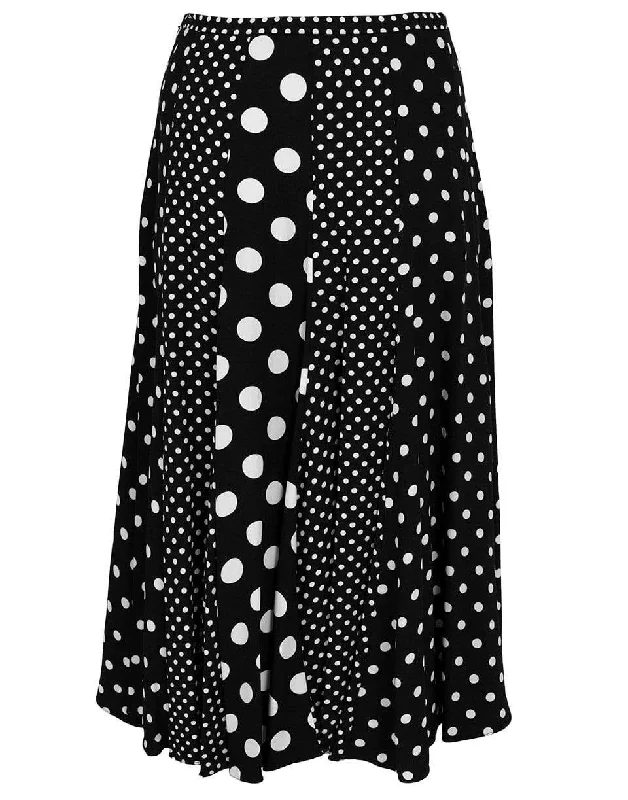 Contrast Polka Dot Dance Skirt corduroy skirt durable