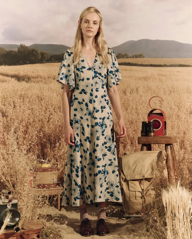 Dress D718435mp Crescent Deep-Meadow-Floral Tunics Bridal satin