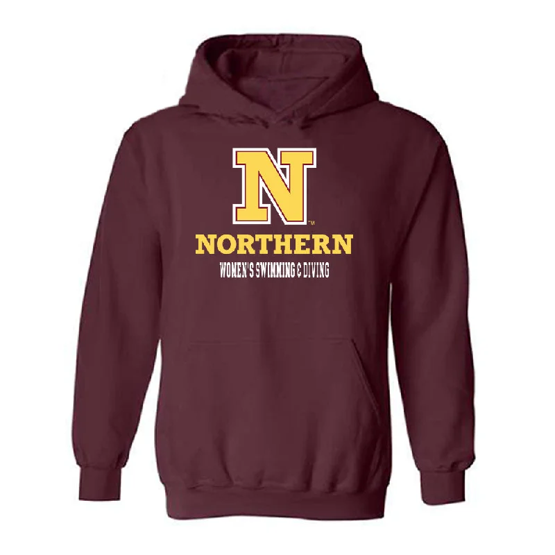 NSU - NCAA Women's Swimming & Diving : Abbegael Nynas - Classic Shersey Hooded Sweatshirt Hoodie with Hem Elastic Stretchable Comfortable