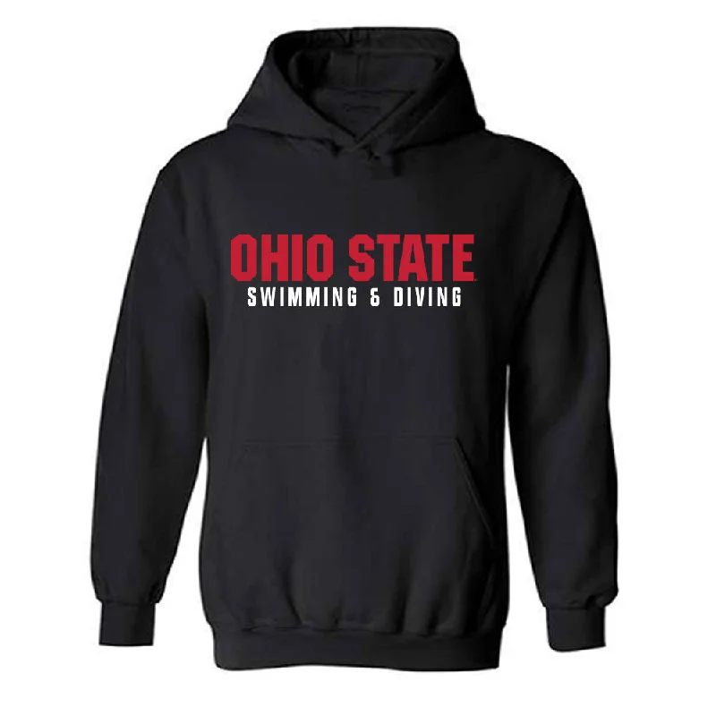 Ohio State - NCAA Women's Swimming & Diving : Emma Finlin - Classic Shersey Hooded Sweatshirt Hoodie with Back Slit Movement Comfort