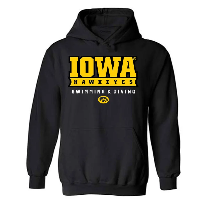 Iowa - NCAA Women's Swimming & Diving : Jenna Kerr - Classic Shersey Hooded Sweatshirt Hoodie with Tied Waist Feminine Flattering