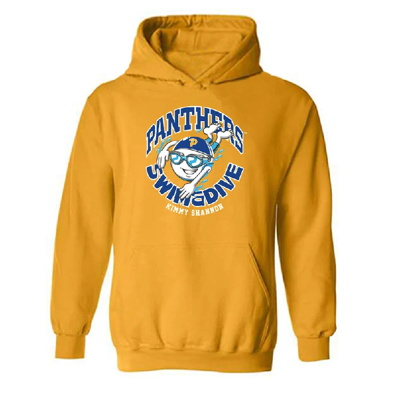 Pittsburgh - NCAA Women's Swimming & Diving : Kimmy Shannon - Fashion Shersey Hooded Sweatshirt Hoodie with Illustration Artistic Creative