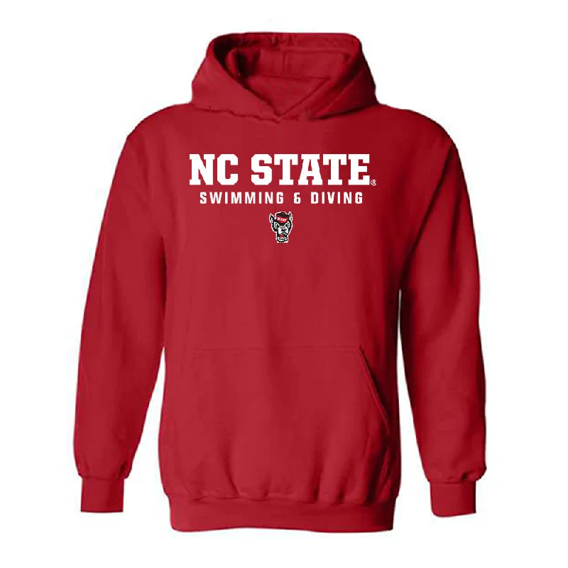 NC State - NCAA Women's Swimming & Diving : Kennedy Noble - Classic Shersey Hooded Sweatshirt Hoodie with Drop Shoulder Relaxed Streetwear