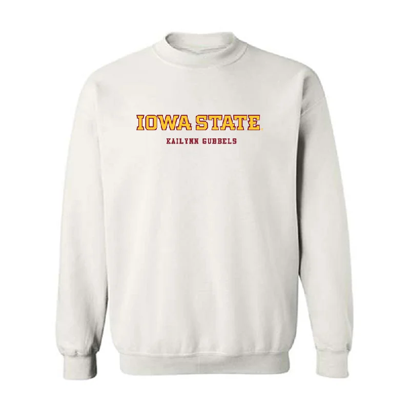 Iowa State - NCAA Women's Track & Field : Kailynn Gubbels - Classic Fashion Shersey Crewneck Sweatshirt Hoodie with Raw Hem Edgy Unfinished Iowa State - NCAA Women's Track & Field : Kailynn Gubbels - Classic Fashion Shersey Crewneck Sweatshirt Hoodie with Raw Hem Edgy Unfinished