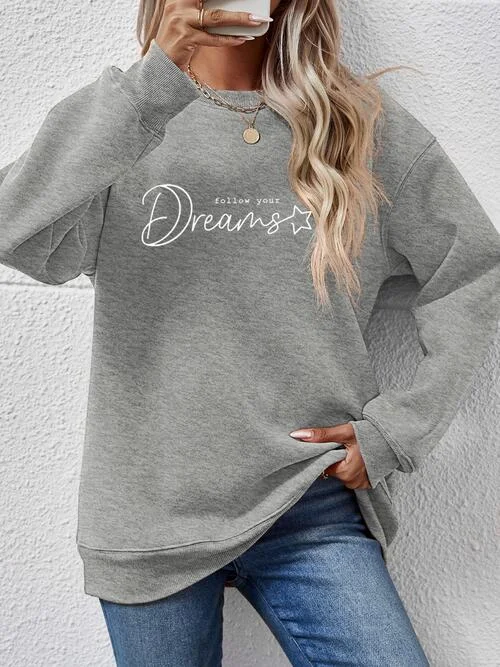 Shoreline Boutique Follow Your Dreams Sweatshirt Hoodie with Cuffed Sleeves Snug Secure Shoreline Boutique Follow Your Dreams Sweatshirt Hoodie with Cuffed Sleeves Snug Secure
