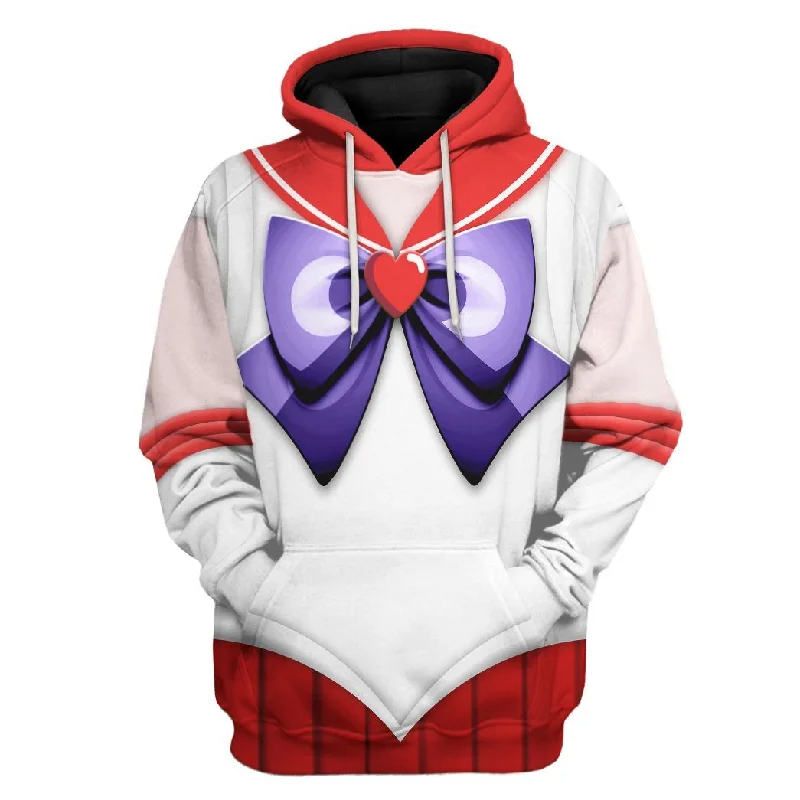 Gearhumans 3D Sailor Mars Custom Tshirt Hoodie Apparel Hoodie with Neon Bright Vibrant