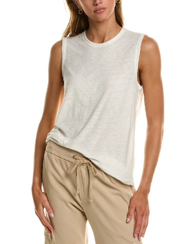 James Perse Slub Muscle Tank high neck tank