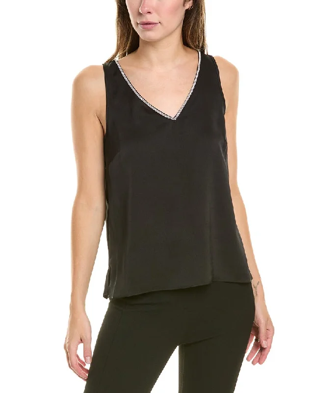 Vince Camuto Rhinestone Trim Tank off shoulder tank