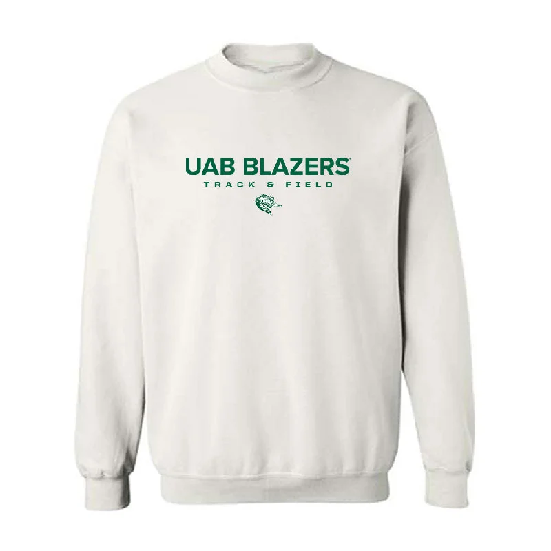 UAB - NCAA Women's Track & Field : Annika Huff - Classic Shersey Crewneck Sweatshirt Hoodie with Hem Patch Decorative Personalized UAB - NCAA Women's Track & Field : Annika Huff - Classic Shersey Crewneck Sweatshirt Hoodie with Hem Patch Decorative Personalized