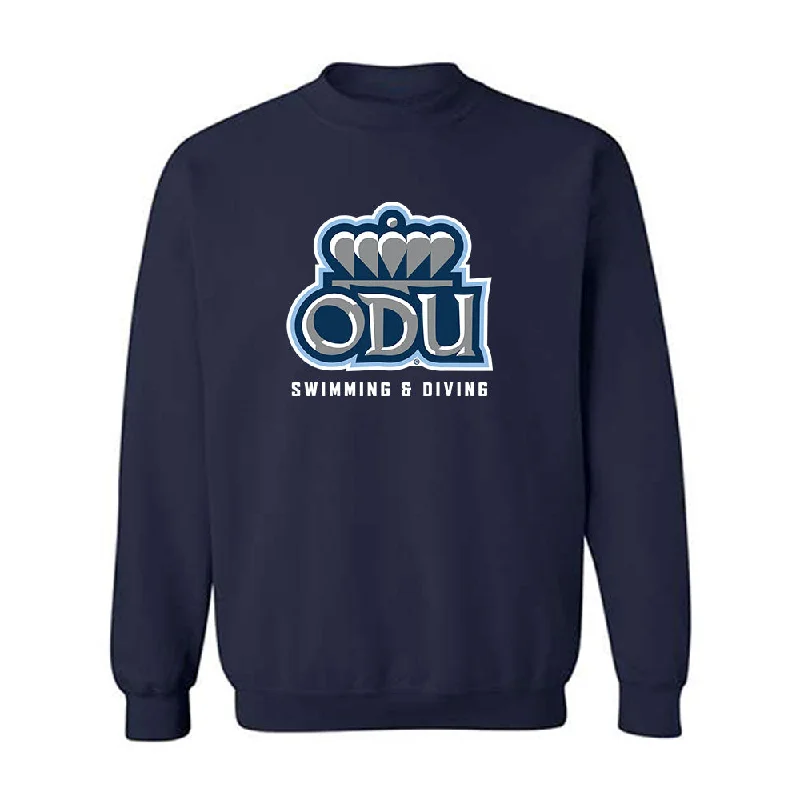 Old Dominion - NCAA Women's Swimming & Diving : Elissa Profaca - Classic Shersey Crewneck Sweatshirt Hoodie with Monochrome Minimalist Simple