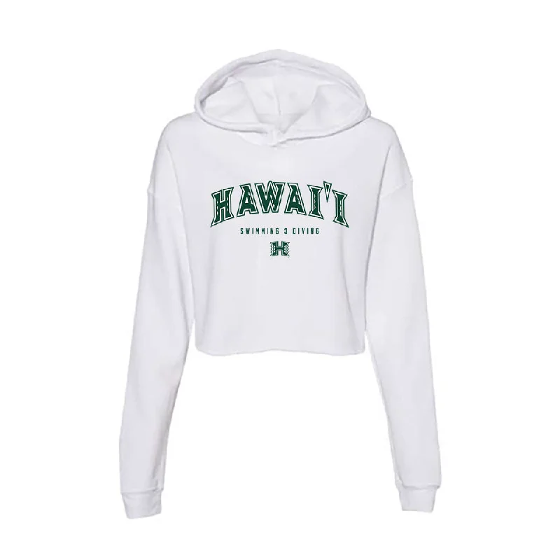 Hawaii - NCAA Women's Swimming & Diving : Camille Radosavljevic - Women's Crop Fleece Hoodie Hoodie with Turtle Neck Cozy Winter Hawaii - NCAA Women's Swimming & Diving : Camille Radosavljevic - Women's Crop Fleece Hoodie Hoodie with Turtle Neck Cozy Winter