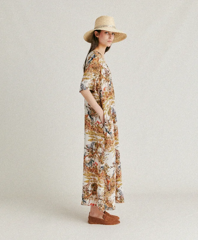 Dress Modr008 Penelope Dress Panna-Multicolor Tunics Occasion special