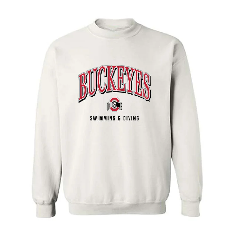 Ohio State - NCAA Women's Swimming & Diving : Emma Finlin - Classic Shersey Crewneck Sweatshirt Hoodie with Hem Lace Feminine Delicate