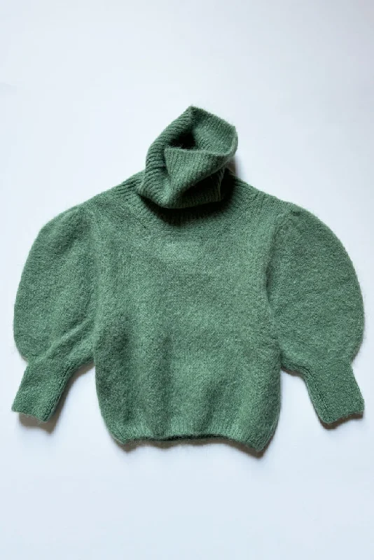 AD PIRO ROLLNECK PULLOVER, DK GREEN Sabrina Neck Pullover