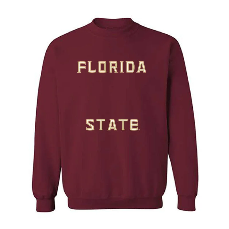 FSU - NCAA Women's Swimming & Diving : Arianna Ottavianelli - Replica Shersey Crewneck Sweatshirt Hoodie with High Neck Warm Protective