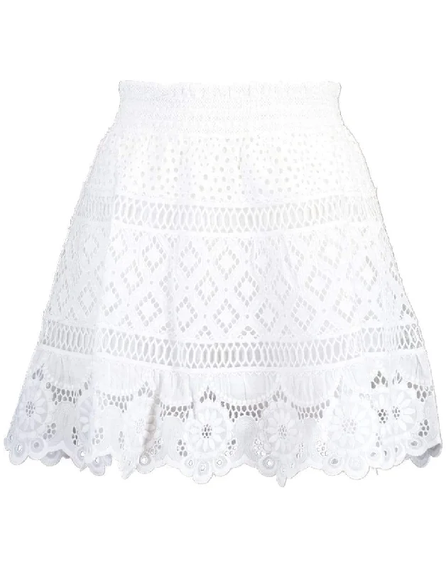 Quito Mini Lace Skirt denim skirt stylish