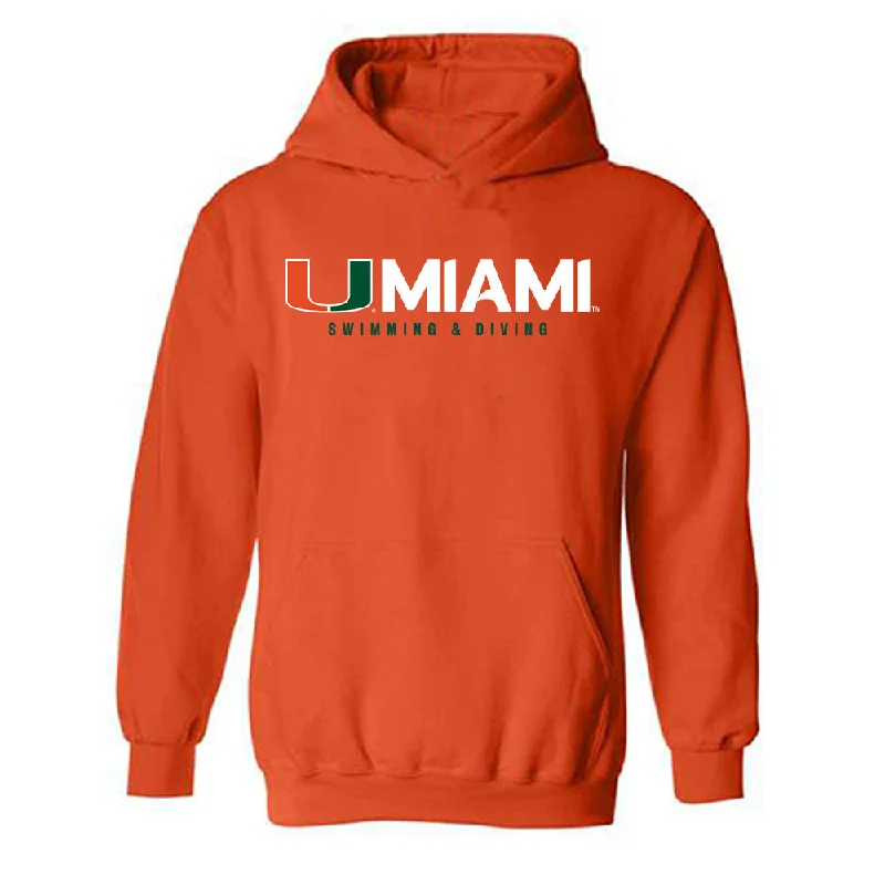 Miami - NCAA Women's Swimming & Diving : Simone Moll - Classic Shersey Hooded Sweatshirt Hoodie with Back Slit Movement Comfort