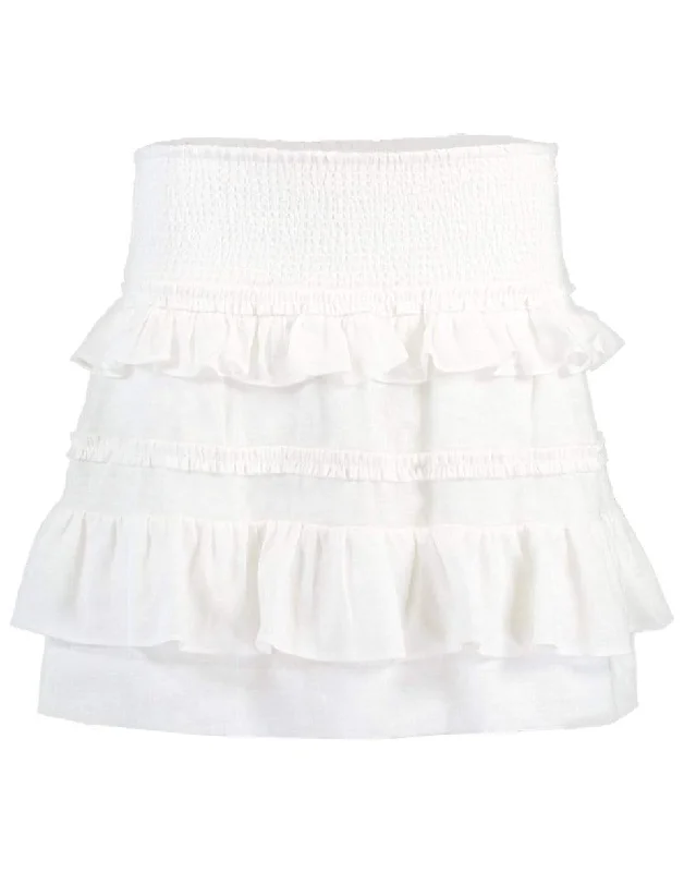 Abby Skirt - White chiffon skirt delicate