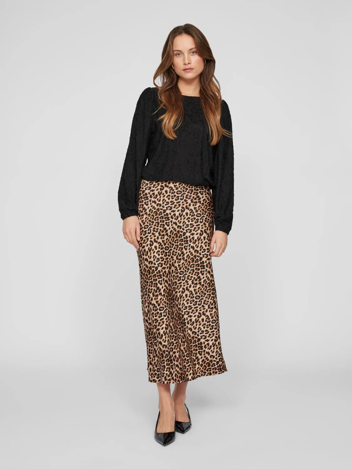 VIELLETTE PRINT SKIRT cashmere skirt fine