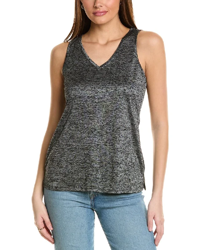 T Tahari V-Neck Knit Tank baby blue tank