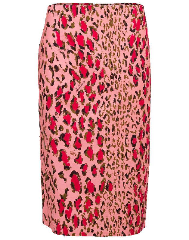 Leopard Print Pencil Skirt cashmere skirt soft