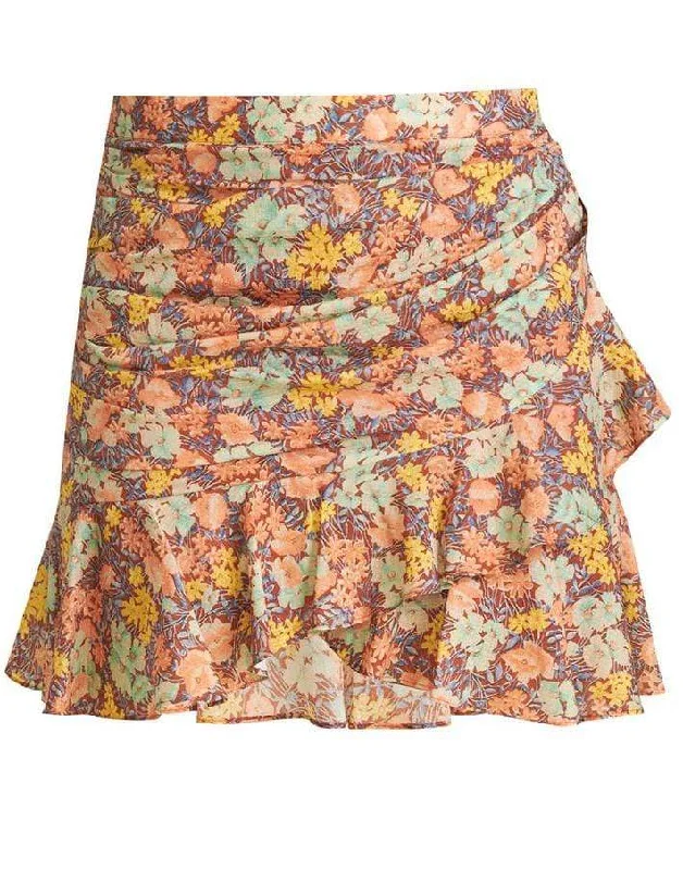 Lyndsay Floral Miniskirt velvet skirt sumptuous