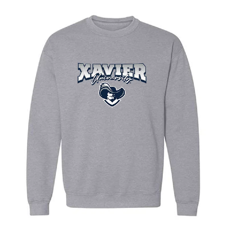 Xavier - NCAA Women's Swimming & Diving : Kali Fischer - Classic Shersey Crewneck Sweatshirt Hoodie with Hidden Zipper Minimalist Clean