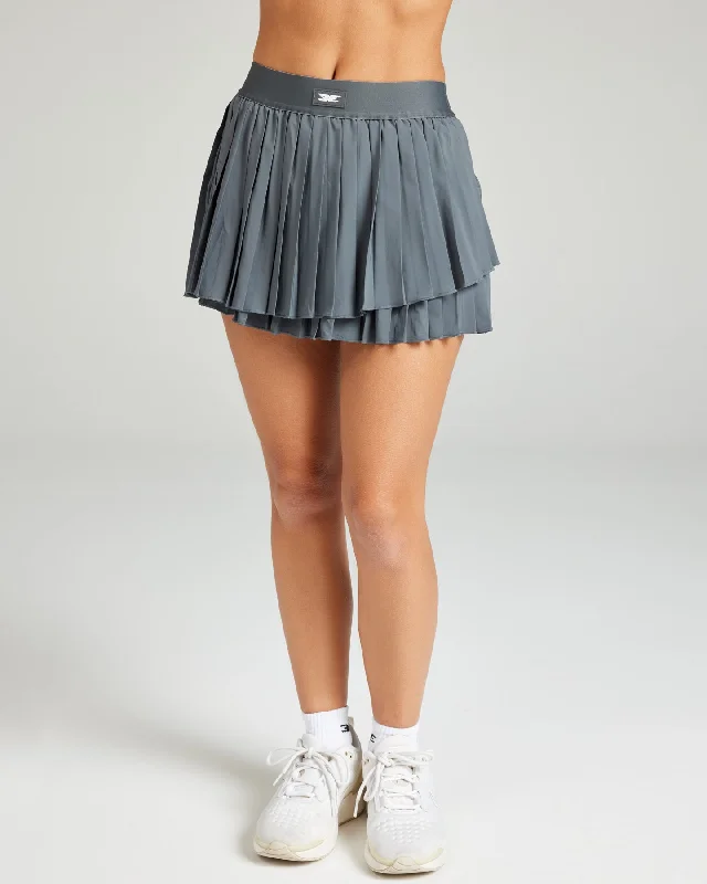 Breeze Tennis Skirt - Slate mini skirt trendy