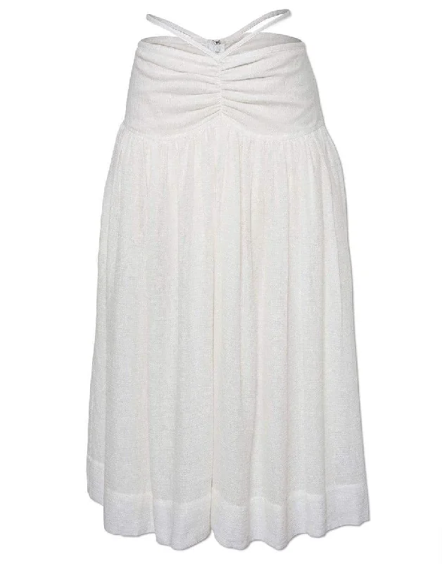 Katya Linen Gauze Strappy Skirt silk skirt lustrous