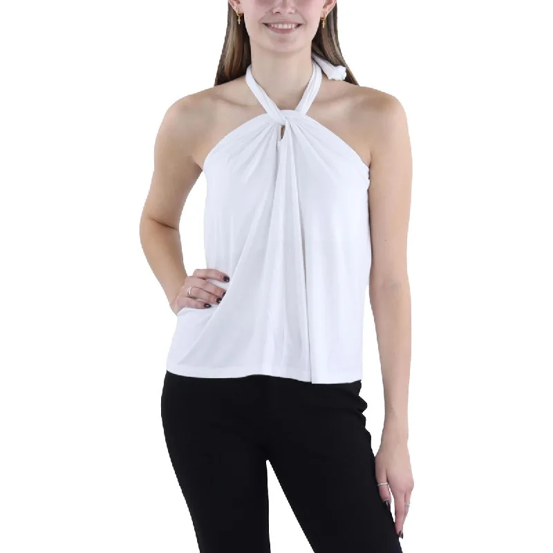 Womens Sleeveless Tank Halter Top cutout tank top