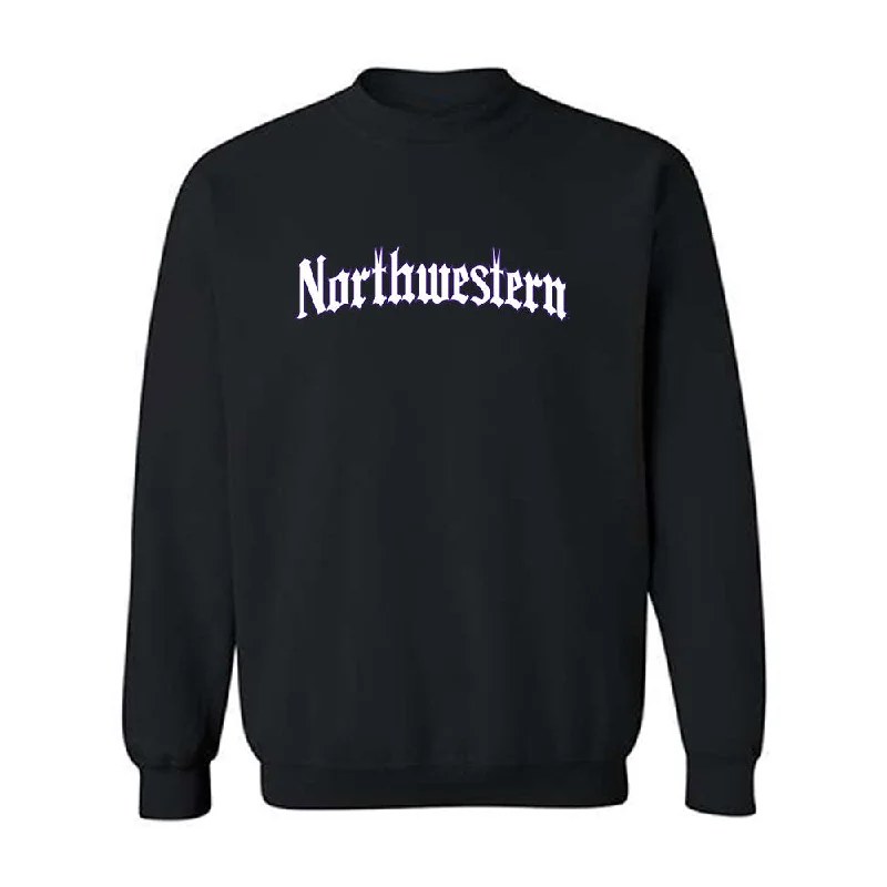 Northwestern - NCAA Women's Swimming & Diving : Claudia Chang - Crewneck Sweatshirt Hoodie with V-Neck Classic Versatile