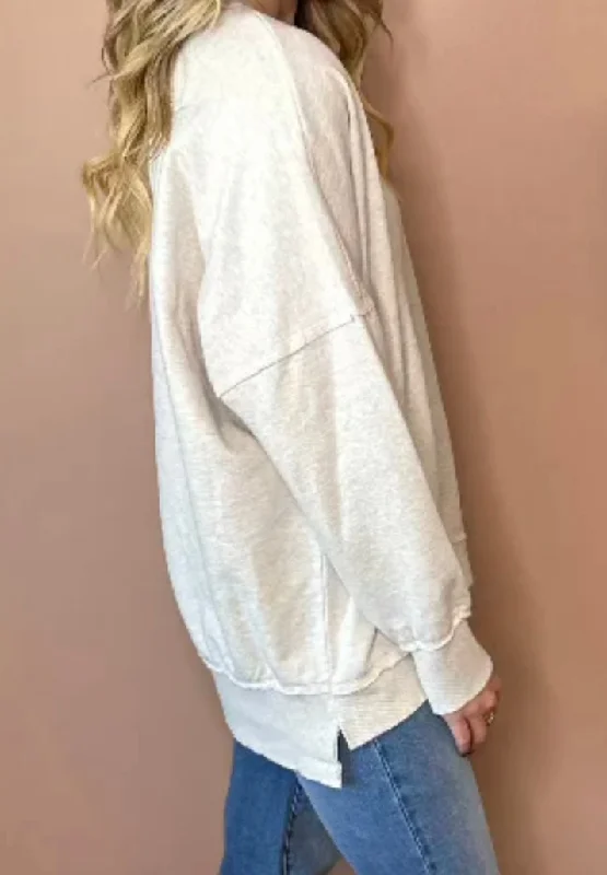 RD Style Mikka Long Pullover Saggy Sleeve Comfort