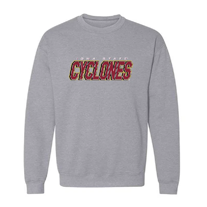 Iowa State - NCAA Women's Track & Field : Kailynn Gubbels - Classic Shersey Crewneck Sweatshirt Hoodie with Cropped Fit Short Trendy Iowa State - NCAA Women's Track & Field : Kailynn Gubbels - Classic Shersey Crewneck Sweatshirt Hoodie with Cropped Fit Short Trendy