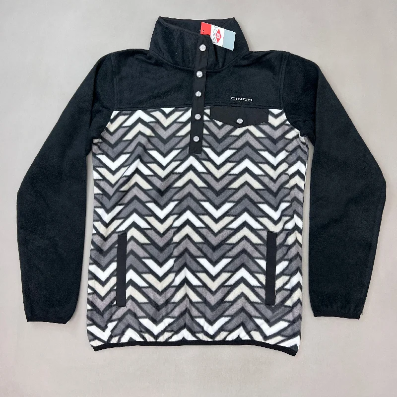 CINCH Polar Fleece Long Sleeve Pullover Sweatshirt Women's Sz S Black MAK9819005 (New) Hoodie with Strings Custom Fit Adjustable CINCH Polar Fleece Long Sleeve Pullover Sweatshirt Women's Sz S Black MAK9819005 (New) Hoodie with Strings Custom Fit Adjustable