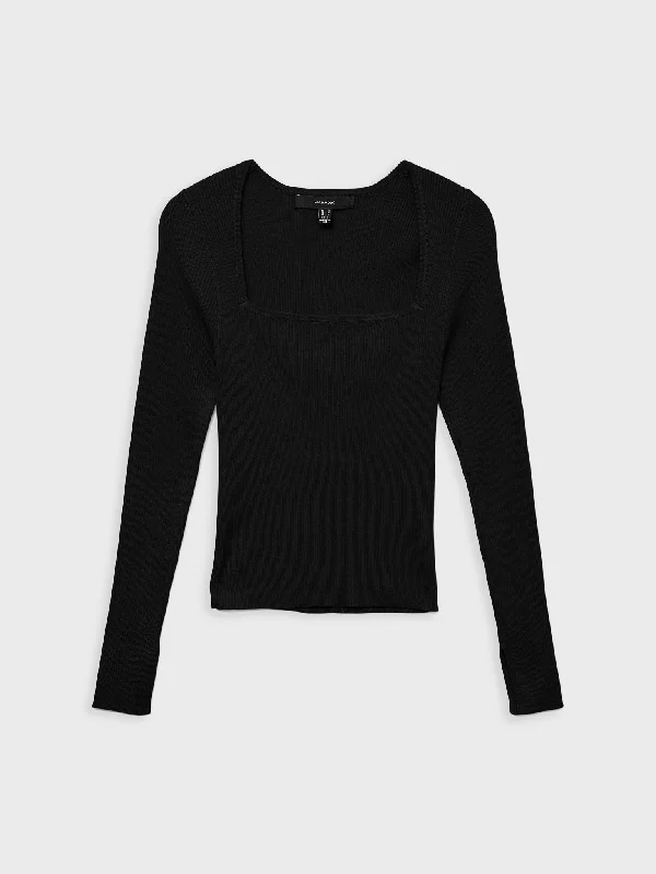 Γυναικεία μπλούζα πλεκτή VMAURA LS SQUARENECK PULLOVER 10329725 | 10329725 Crew Neck Wool