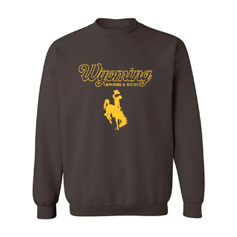 Wyoming - NCAA Women's Swimming & Diving : Gabriella Haigler - Classic Shersey Crewneck Sweatshirt Hoodie with Hem Applique Textured Unique Wyoming - NCAA Women's Swimming & Diving : Gabriella Haigler - Classic Shersey Crewneck Sweatshirt Hoodie with Hem Applique Textured Unique