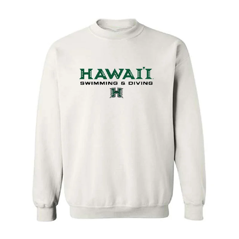 Hawaii - NCAA Women's Swimming & Diving : Camille Radosavljevic - Crewneck Sweatshirt Hoodie with Zipper Placket Modern Functional Hawaii - NCAA Women's Swimming & Diving : Camille Radosavljevic - Crewneck Sweatshirt Hoodie with Zipper Placket Modern Functional